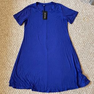 Royal Blue Molerani Casual T-Shirt Dress - Size M